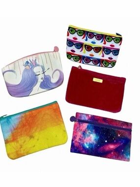 Ipsy Makeup Bag Lot of 5 | New Cosmetic Pouch Set Travel Zip Bags